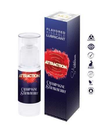 Lubrifiant embrassable parfum vin pintillant et fraise - Attraction19872oralove