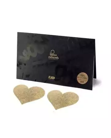 Flash Heart Gold Breast Jewelry