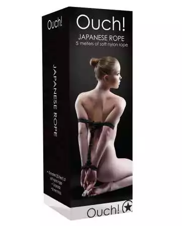 Corde de bondage Japonais 5m noire - Ouch
