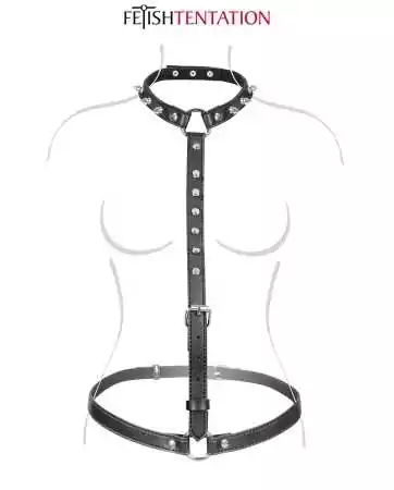 Harnais buste à pointes - Fetish Tentation