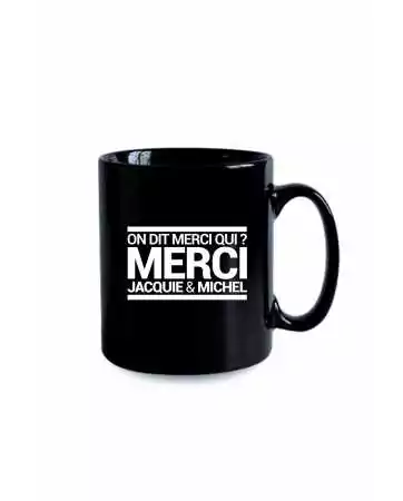 Black J&M mug - Who do we say thank you to?