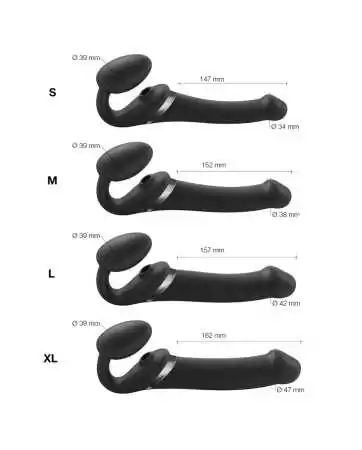 Strap-on-me Multi Orgasm noir XL