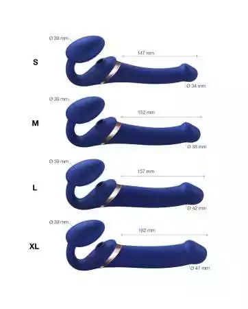 Strap-on-me Multi Orgasm bleu nuit XL