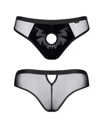 Slip type brésilien noir ouvert - Regnes