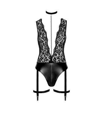 Body jarretelles Libido F297 wetlook et dentelle