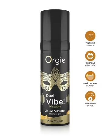 Gel d'excitation Dual Vibe Pina Colada Liquid Vibrator