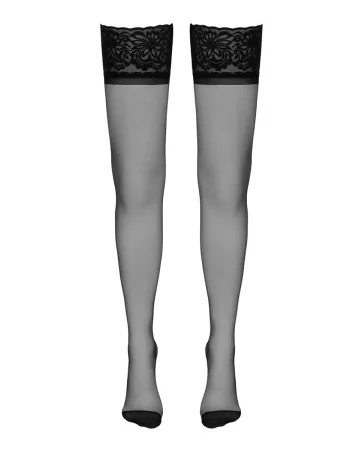 Bas autofixants couture noir 1 - Cotelli Legwear