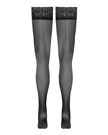 Bas autofixants noir Hold up 3 - Cotelli Legwear