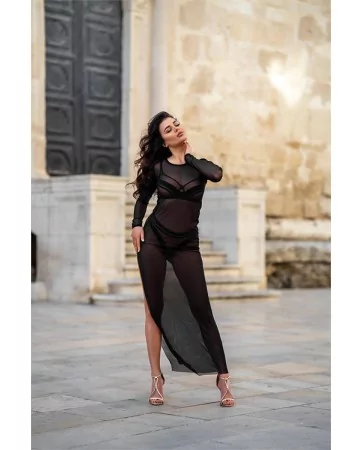 Robe longue transparente V-10679 - Axami