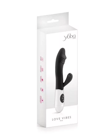 Vibromasseur Rabbit Elya noir - Yoba Vibromasseur Rabbit Elya noir - Yoba