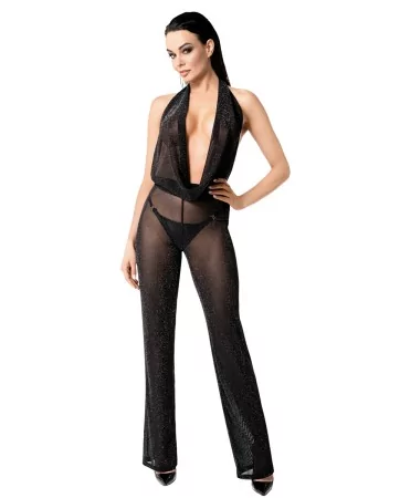 Combinaison dos nu Luminara F350 en maille pailletée