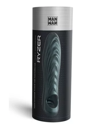 Gaine de pénis 3 en 1 Ryzer Pine Grey - Man Wan
