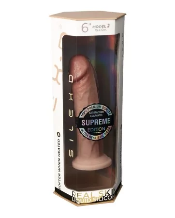 Gode Real Skin Premium Model 2 flesh 15,4 cm - SilexD