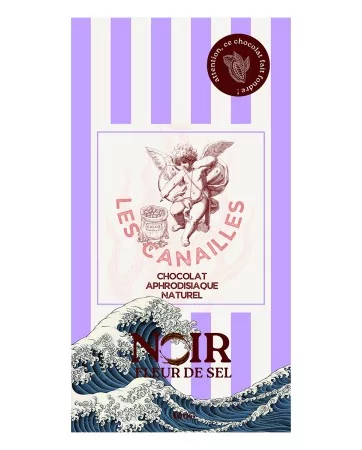Dark chocolate fleur de sel - 100g bar - Les canailles