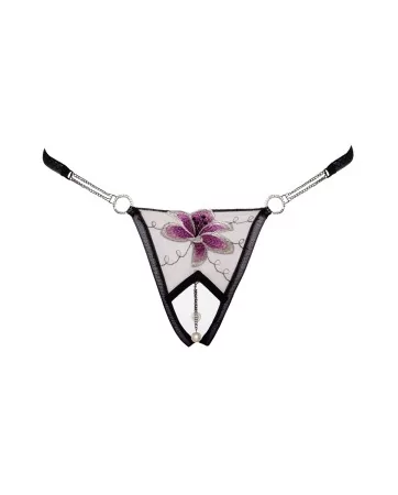 String ouvert Fleur brodée - Cottelli LINGERIE