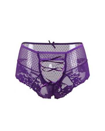 Tanga sexy pourpre à laçage13672oralove