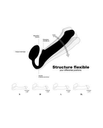 Black strap-on harness dildo S14272oralove