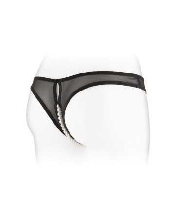 String ouvert avec perles Sophie - noir16578oralove