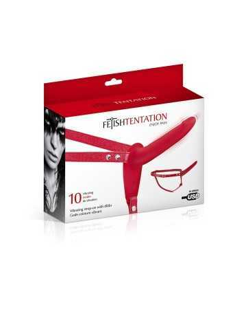 Gode ceinture rouge vibrant Fetish Tentation17123oralove