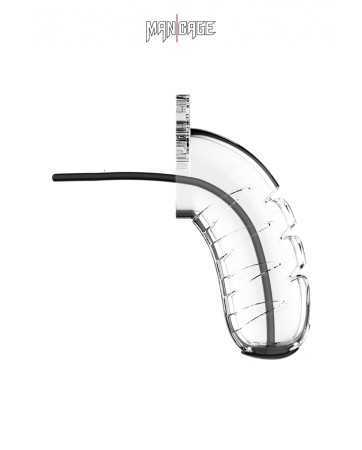 Cage de chasteté 10cm avec sonde urétrale - ManCage 1617592oralove