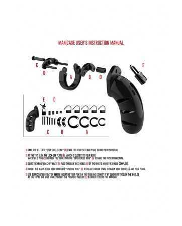 Cage de chasteté 14cm ManCage 05 noir17598oralove