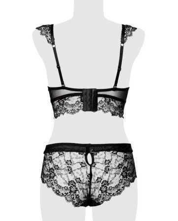 Lace panties and balconette bra set - Grey Velvet18060oralove