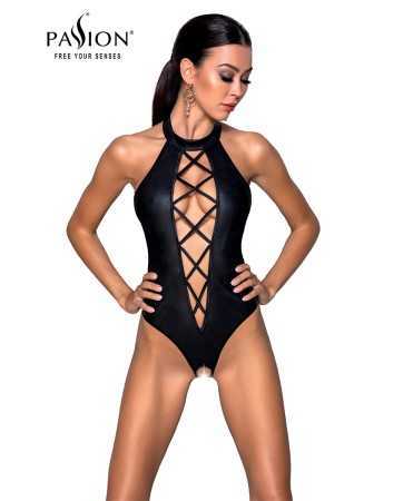 Body ouvert faux cuir Nancy - Passion18320oralove