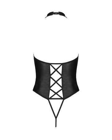 Body ouvert faux cuir Nancy - Passion18320oralove