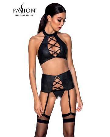 Ensemble sexy faux cuir Nancy - Passion18321oralove