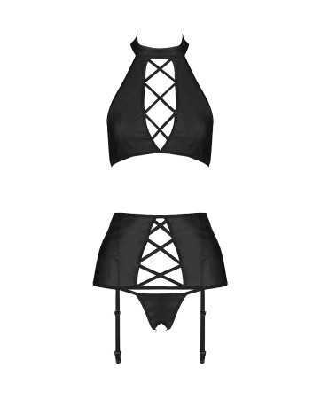 Ensemble sexy faux cuir Nancy - Passion18321oralove