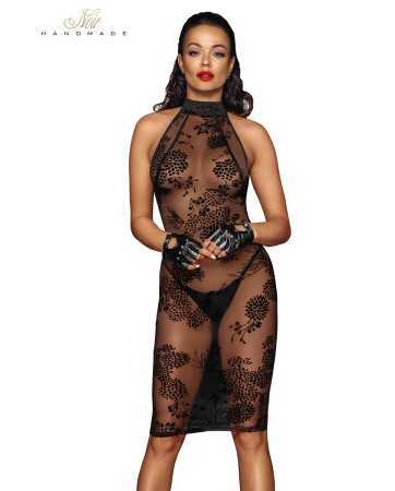 Robe mi-longue transparente en tulle F24018777oralove