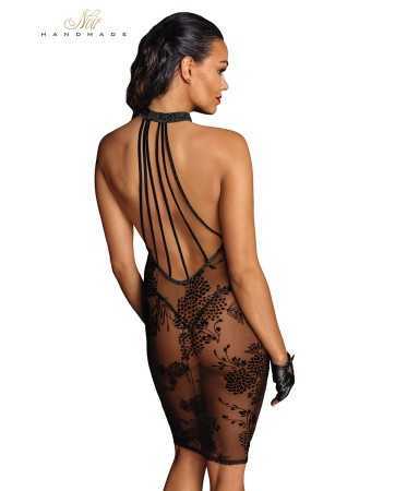 Robe mi-longue transparente en tulle F24018777oralove