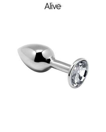 Plug métal bijou transparent L - Alive19155oralove