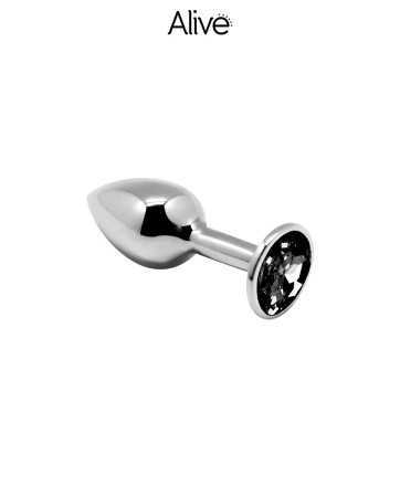 Plug métal bijou noir M - Alive19160oralove