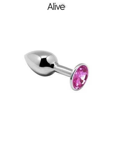 Plug métal bijou rose M - Alive19166oralove