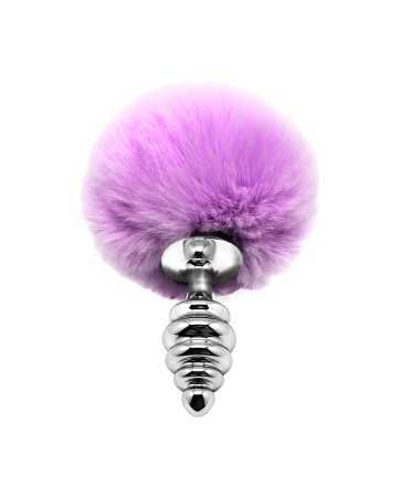 Plug métal Fluffy Twist S mauve - Alive19430oralove