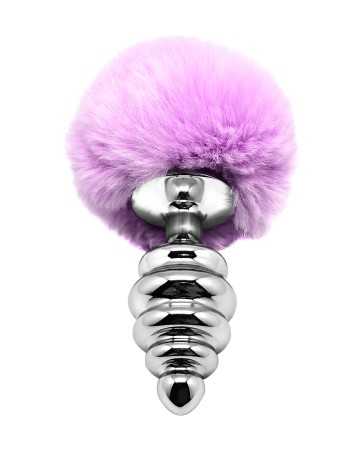 Plug métal Fluffy Twist L mauve - Alive19432oralove