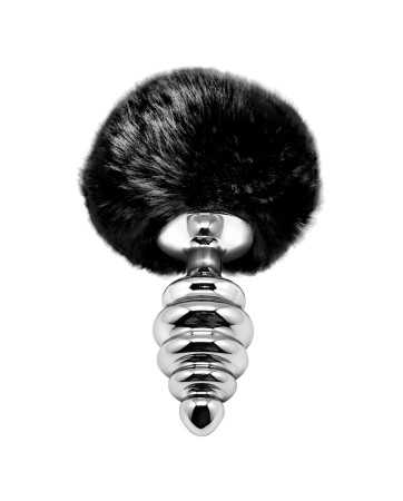 Plug métal Fluffy Twist M noir - Alive19434oralove