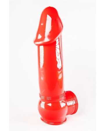 Semi-realistic red penis sheath 19x4.5 cm - Zizi19770oralove